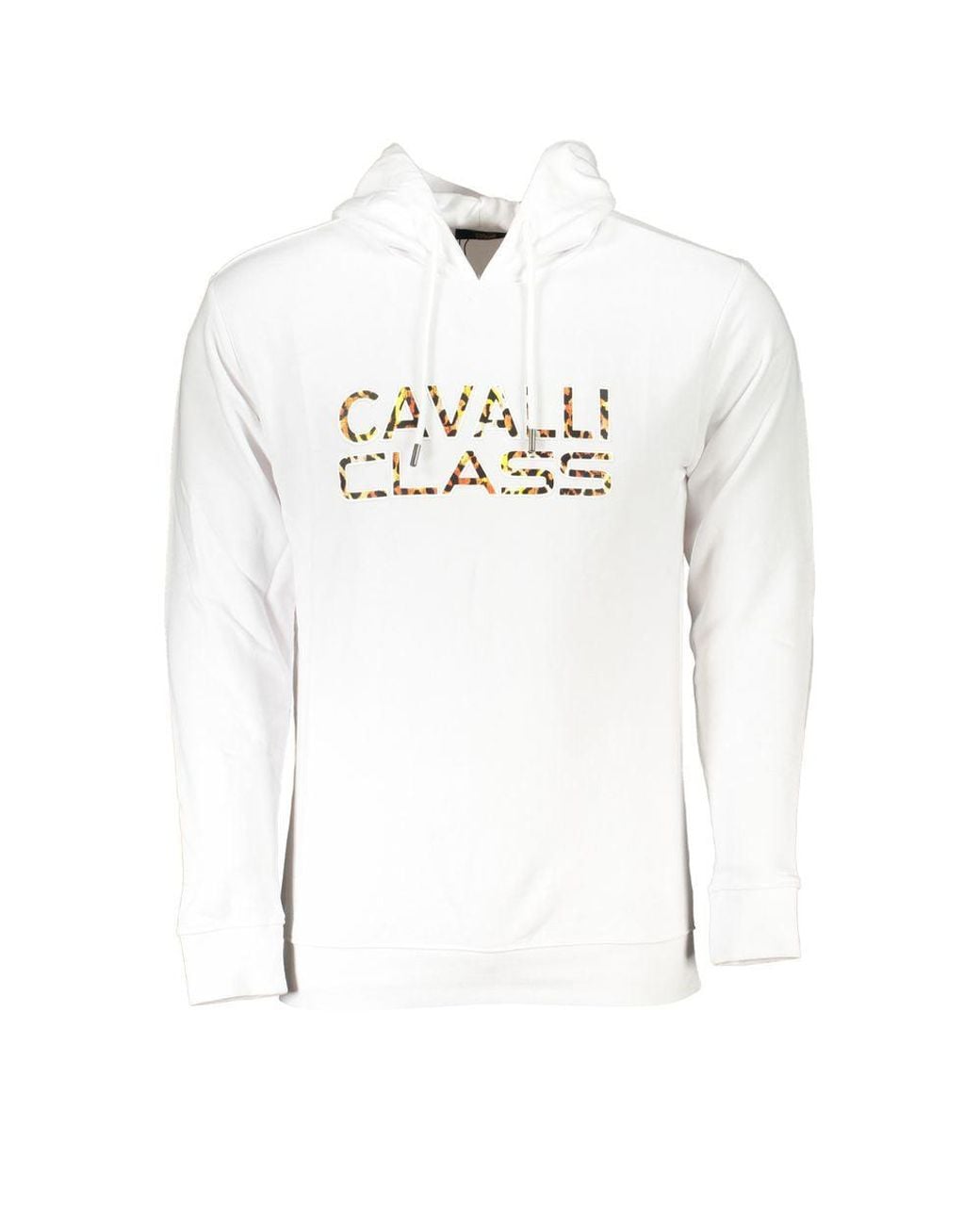 Roberto Cavalli White Cotton Sweater for men