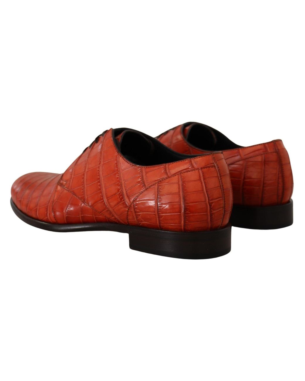 Dolce & Gabbana Red Exotic Leather Dress Derby Shoes for men