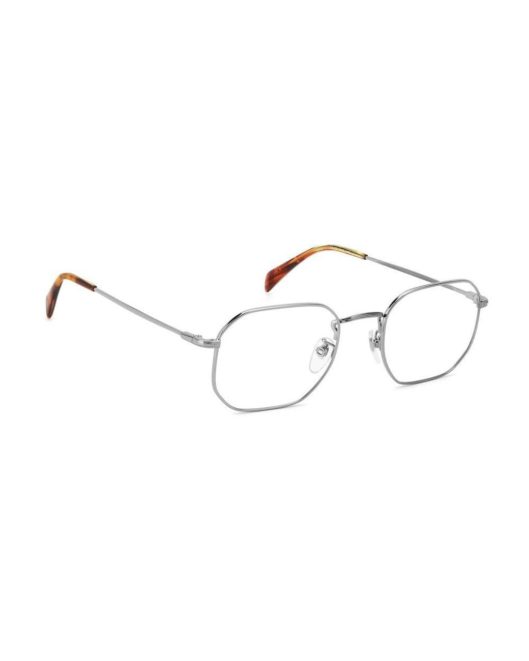 David Beckham Metallic Silver Metal Glasses (frames) for men