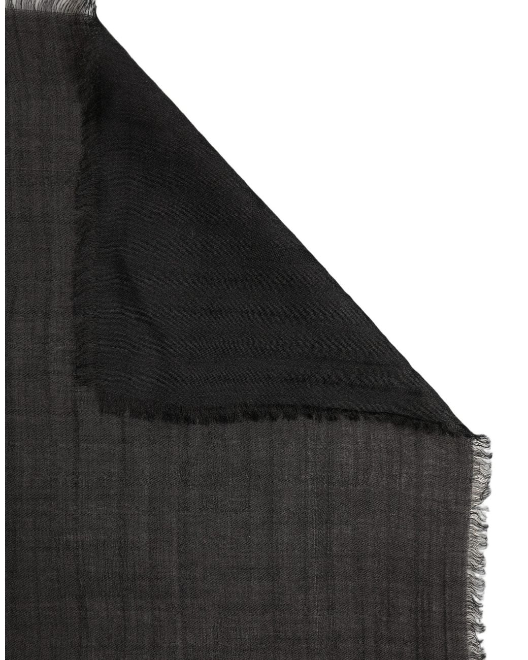 Dolce & Gabbana Black Silk Wool Fringed Men Lace Stole Scarf for men