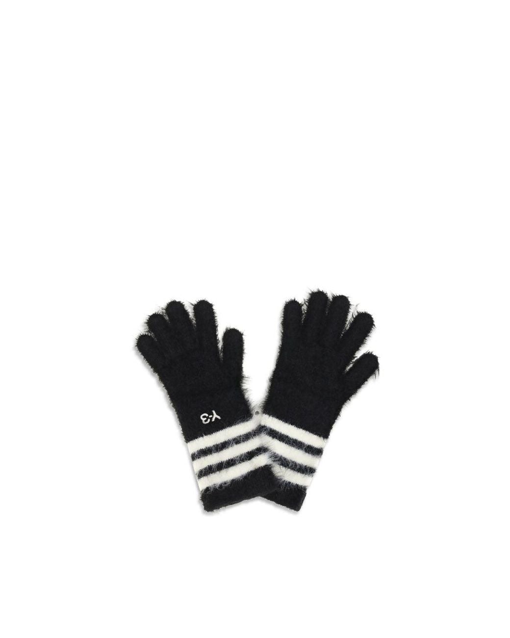 Y-3 Black Recycled Polyamide Gloves - M for men