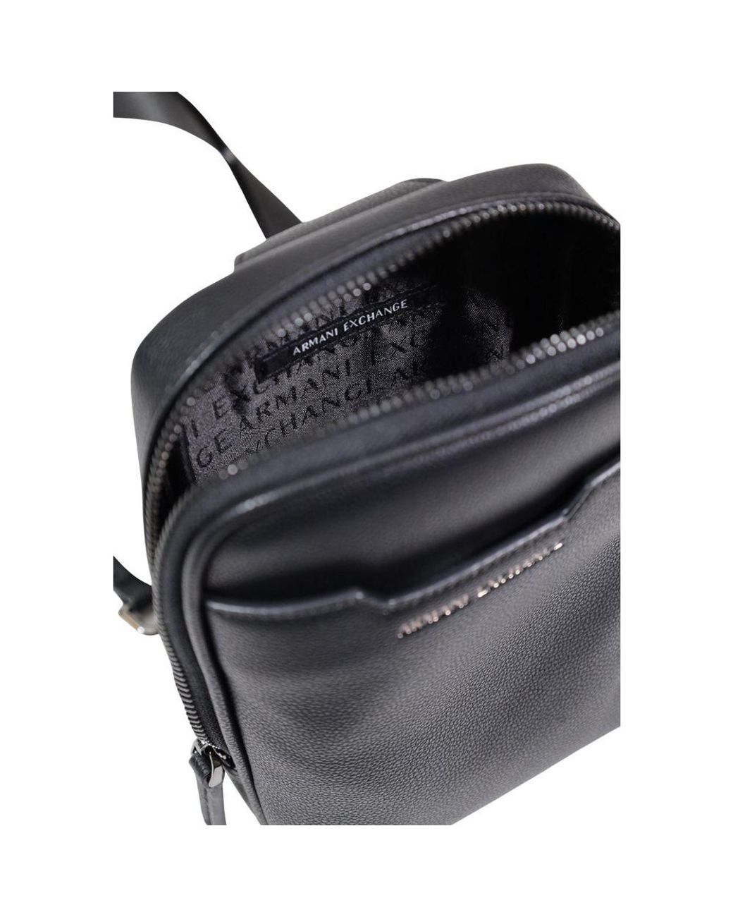 ARMANI EXCHANGE Blue Black Polyester Backpack for men
