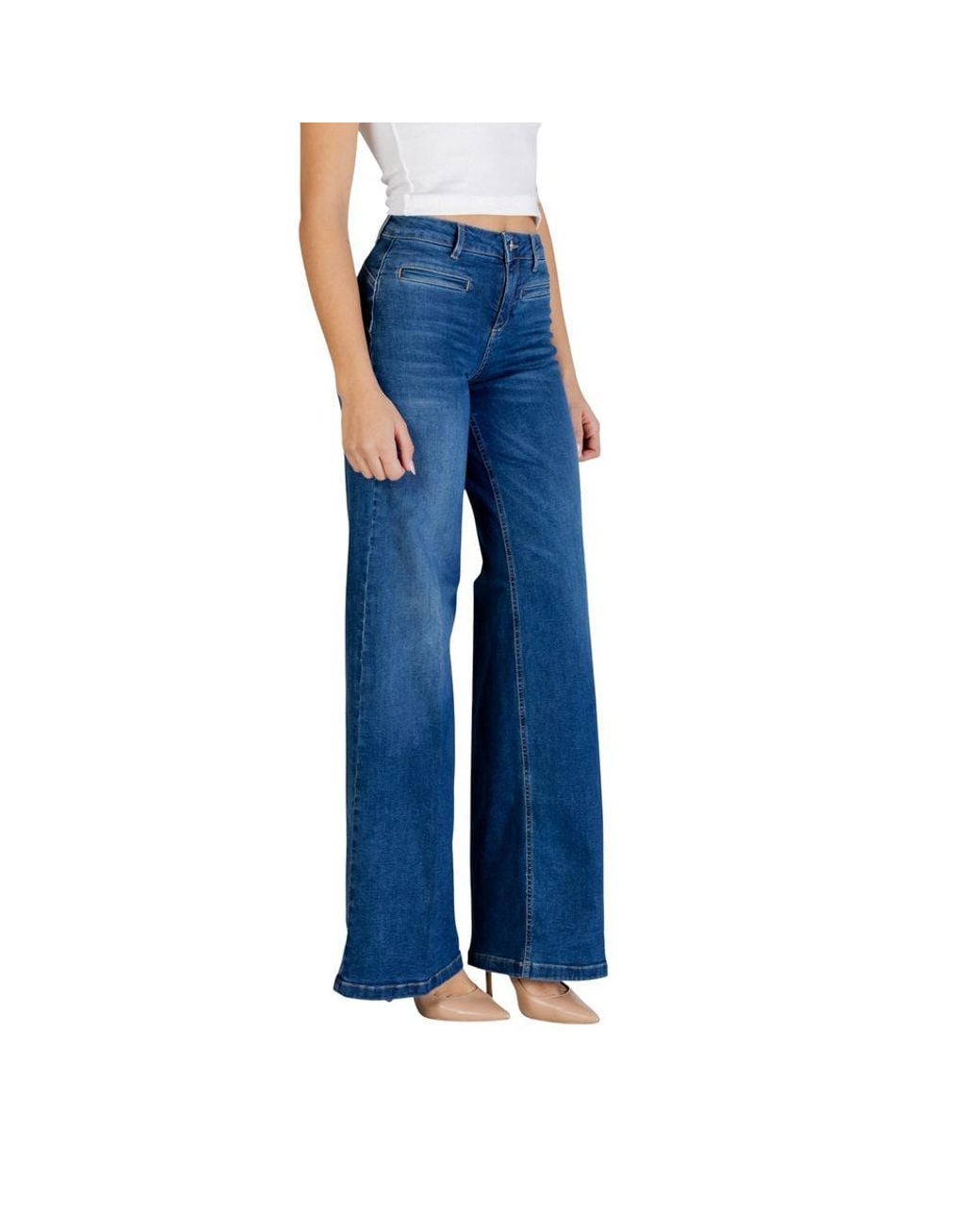 Liu Jo Blue Cotton Bootcut Jeans