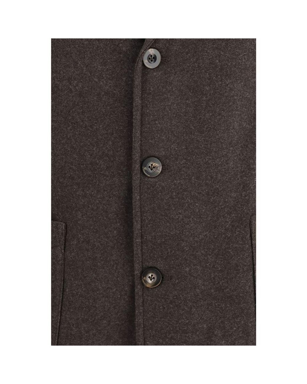 Finamore 1925 Gray Brown Wool Oves Aries Full for men