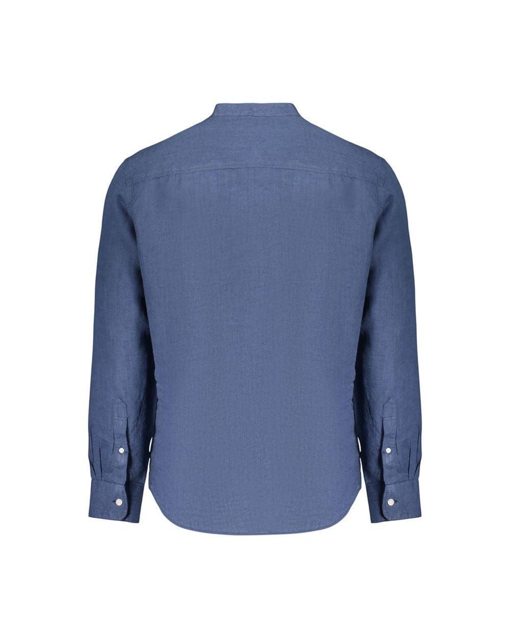 North Sails Blue Linen Mens Shirt for men