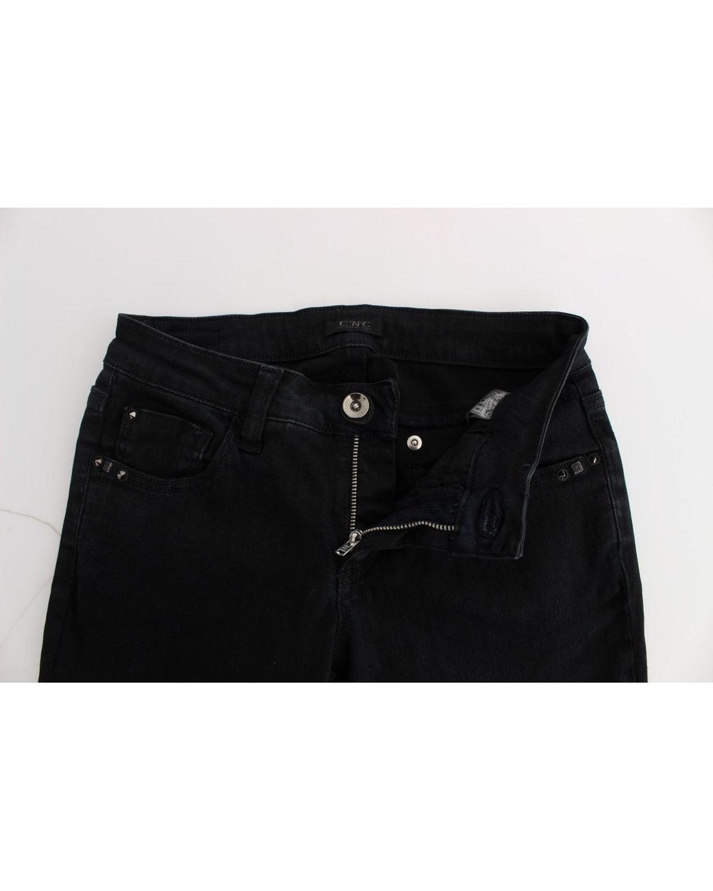 CoSTUME NATIONAL Black Cotton Slim Fit Denim Jeans