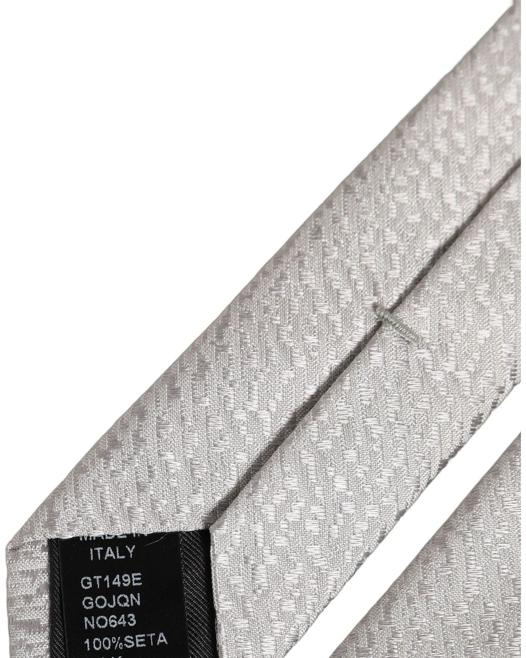 Dolce & Gabbana Gray Silk Textured Adjustable Tied Necktie Tie for men