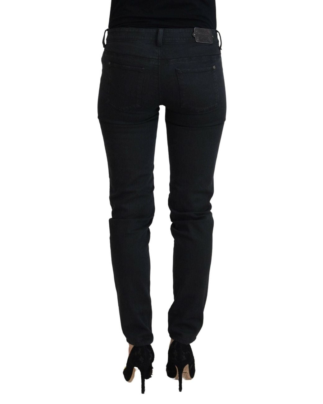 Ermanno Scervino Black Chic Low Waist Skinny Jeans