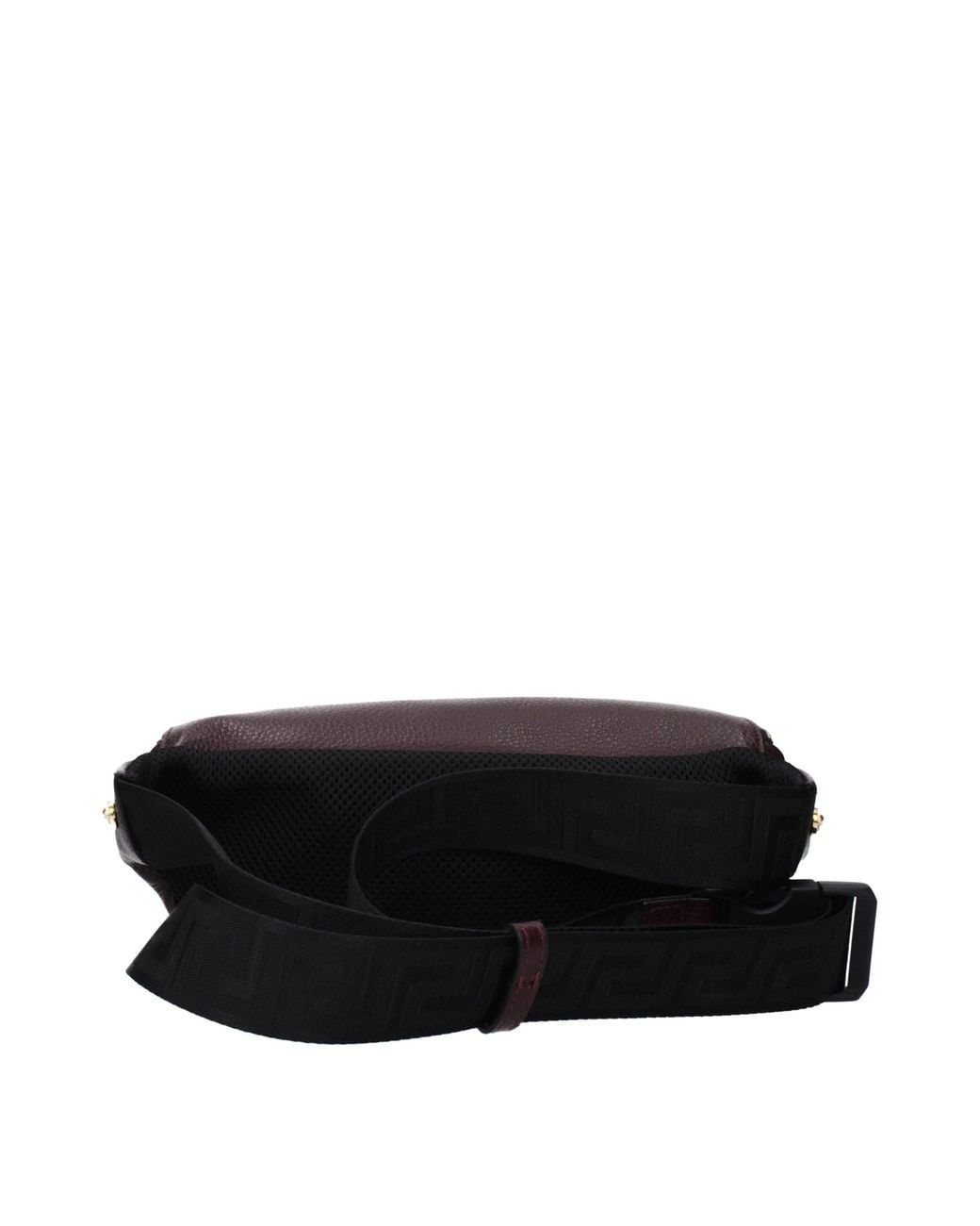 Versace Black Purple Leather Backpack for men