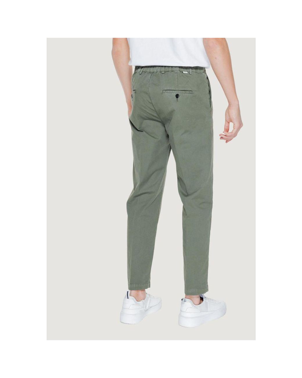 Liu Jo Green Cotton Casual Pants for men
