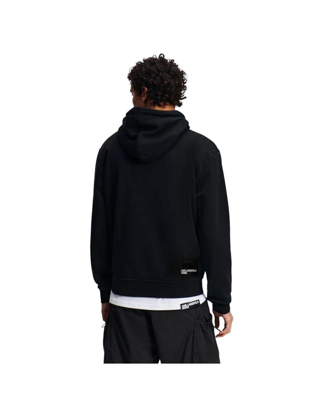 Karl Lagerfeld Black Cotton Hoodie for men