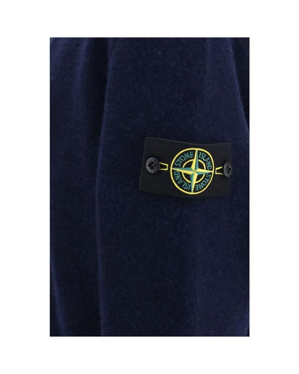 Stone Island Blue Alpaca Vicugna Pacos Cardigan for men