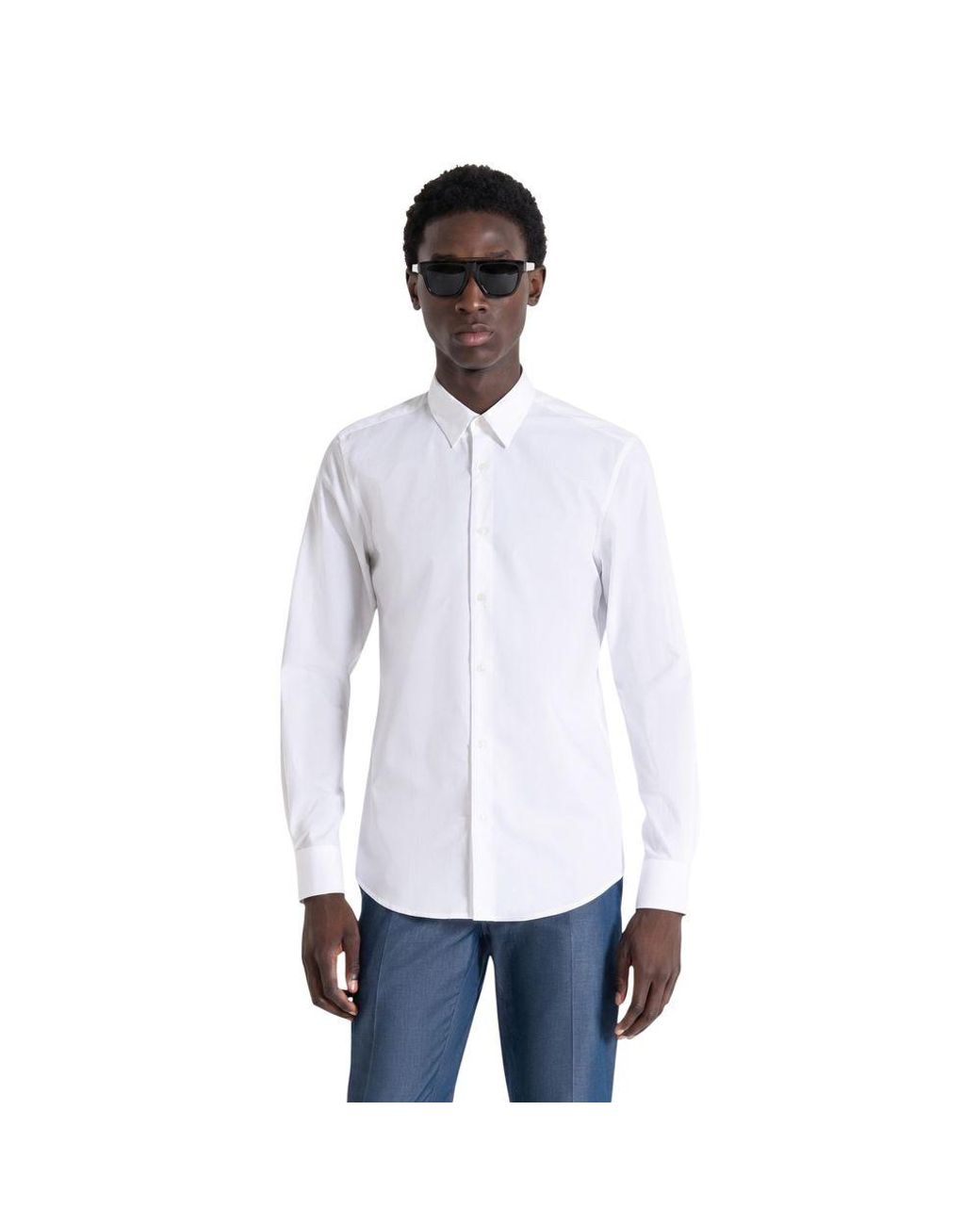 Antony Morato White Cotton Dress Shirt for men