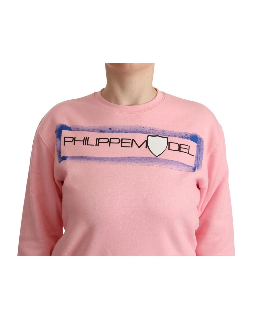 Philippe Model Pink Printed Long Sleeves Pullover Sweater