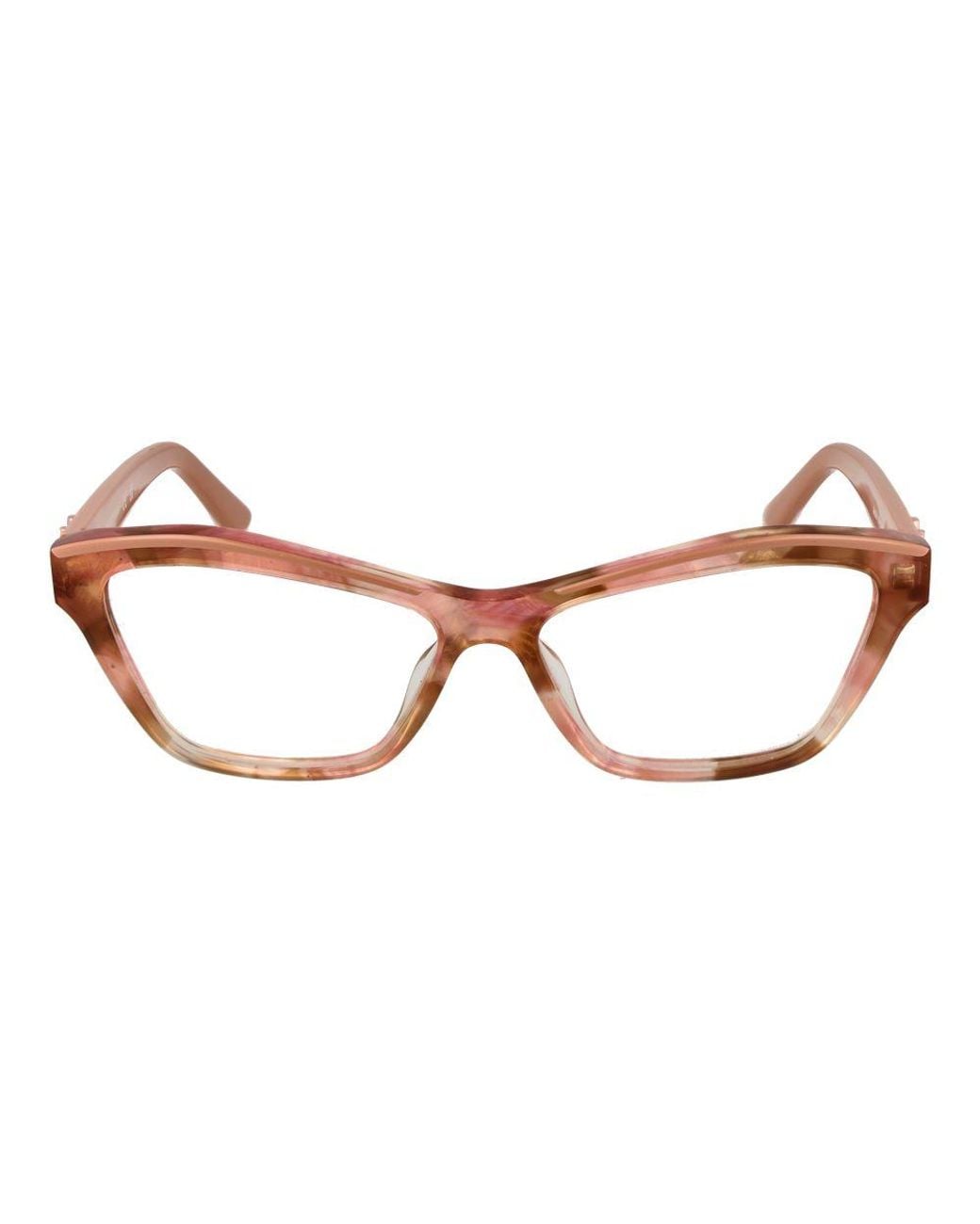 MARCIANO BY GUESS Brown Cat Eye Full-Rim Acetate Optical Frames With Demo Lenses