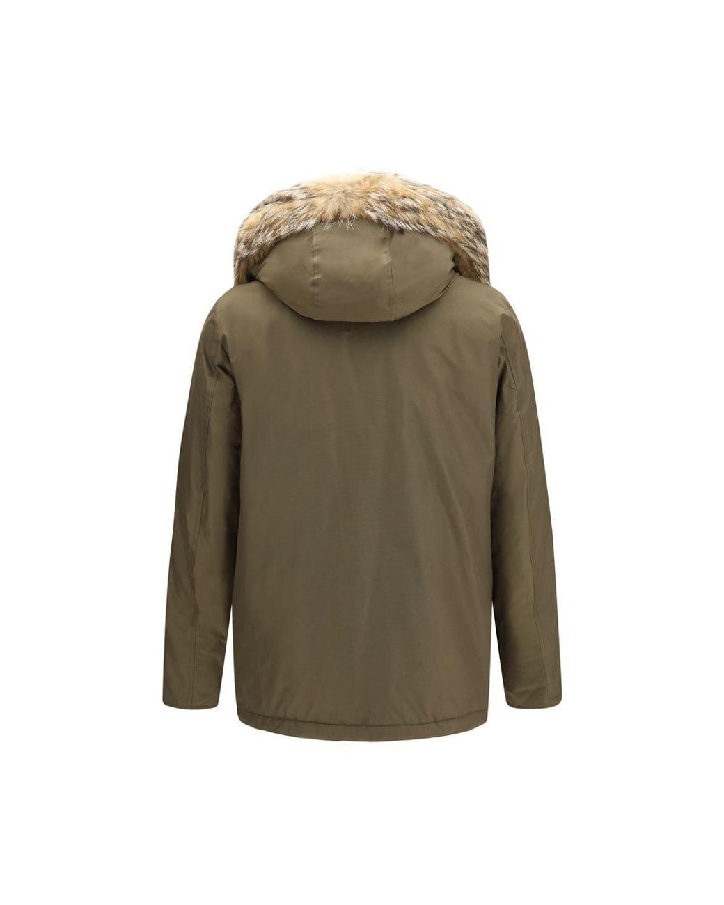 Woolrich Green Cotton Parka for men