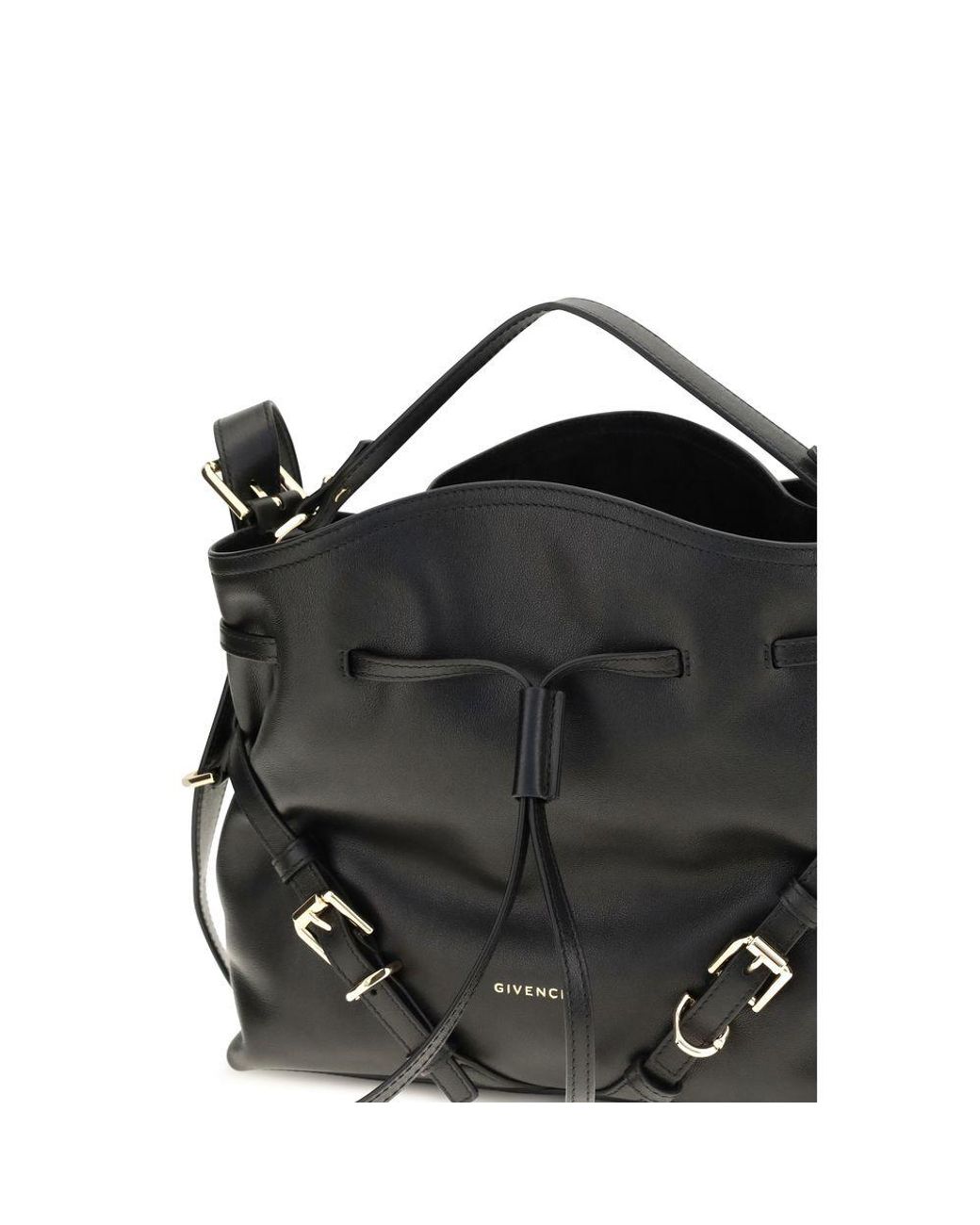 Givenchy Black Calf Leather Bos Taurus Backet Bag