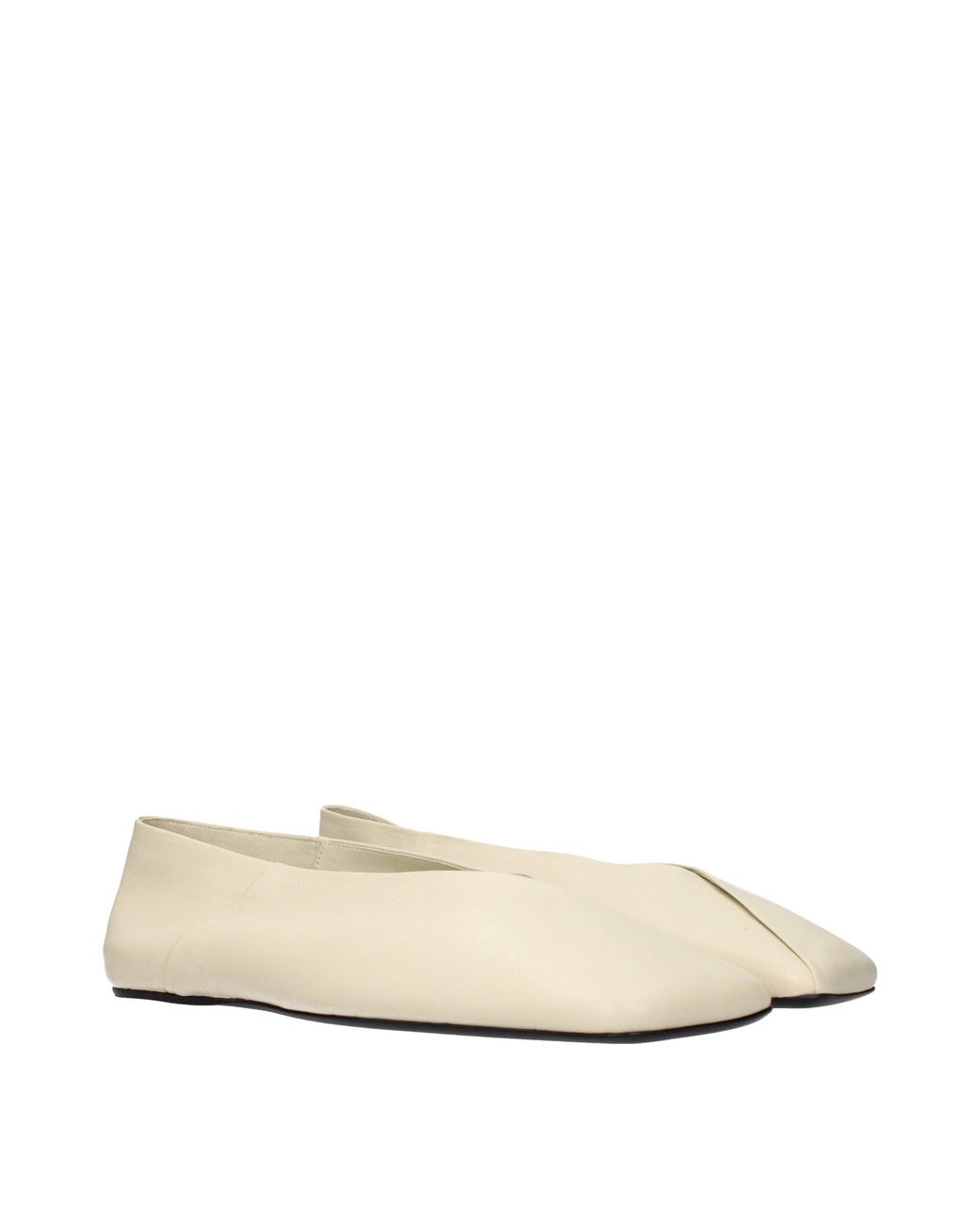Jil Sander Natural Leather Ballet Flats
