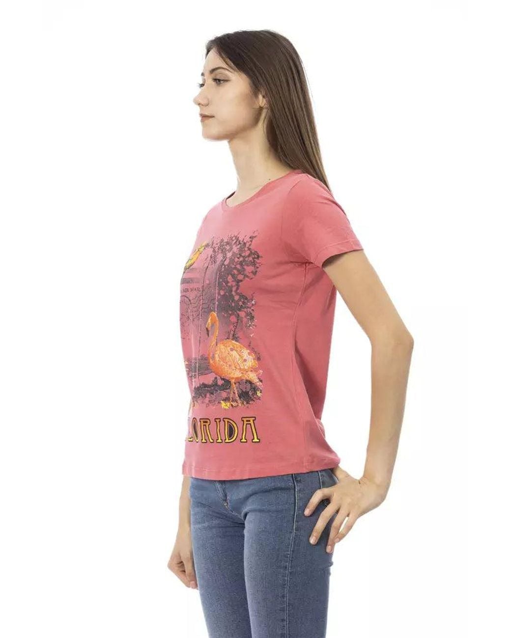 TRUSSARDI ACTION Red Cotton Tops & T-Shirt