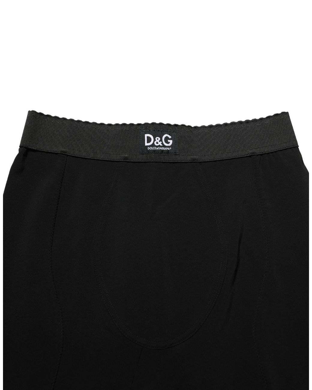 Dolce & Gabbana Black Viscose High Waist Capri Trouser Pants