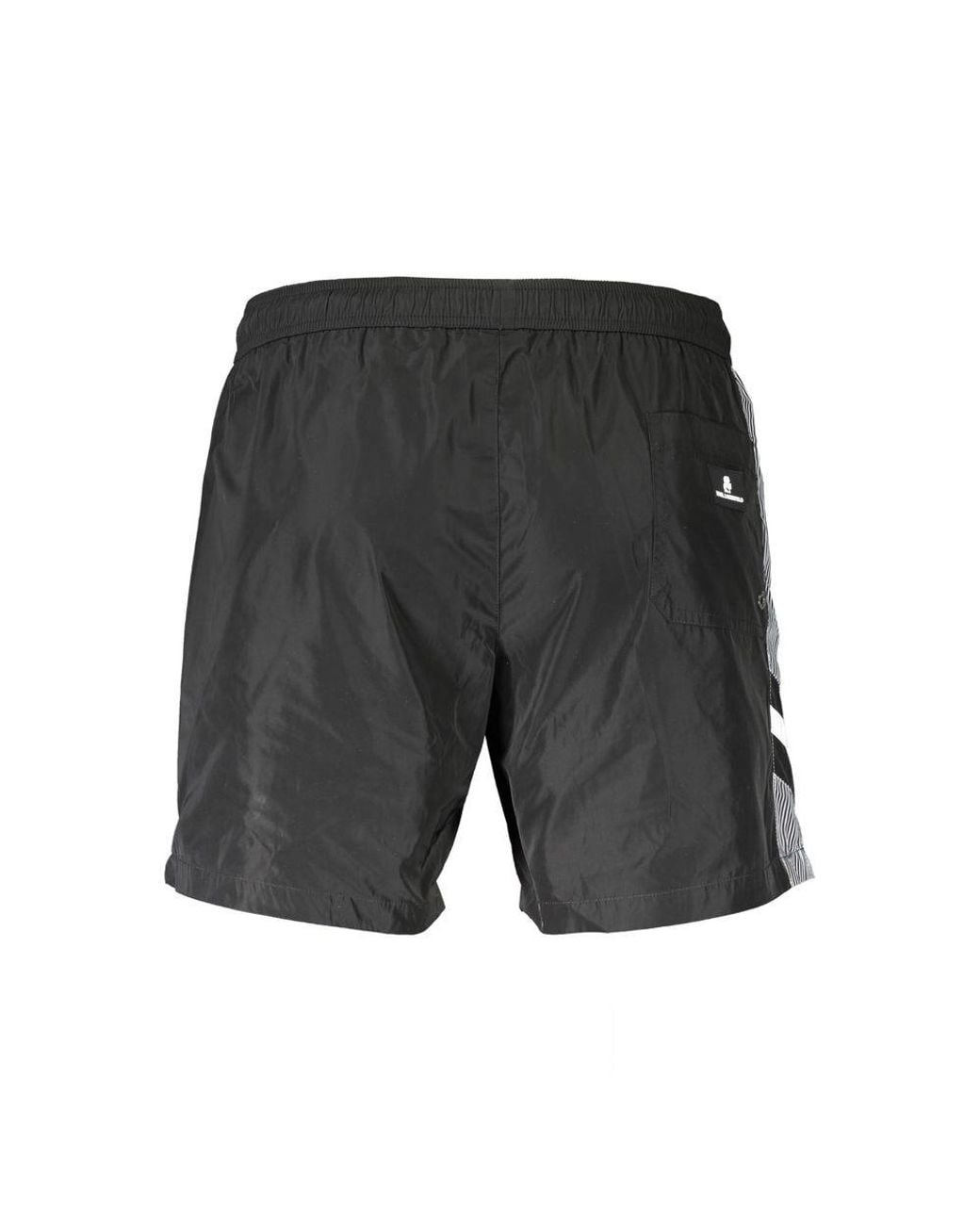 Karl Lagerfeld Gray Polyester Swim Trunk for men