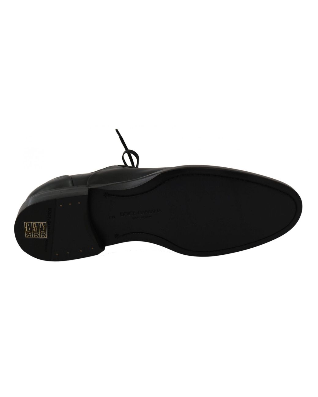 Dolce & Gabbana Black Leather Derby Formal Shoes for men