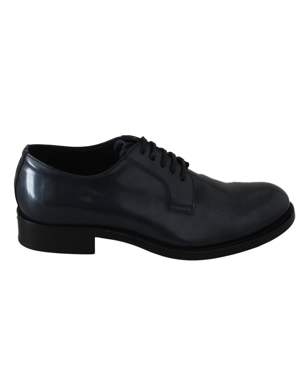 Dolce & Gabbana Black Elegant Leather Derby Dress Shoes for men