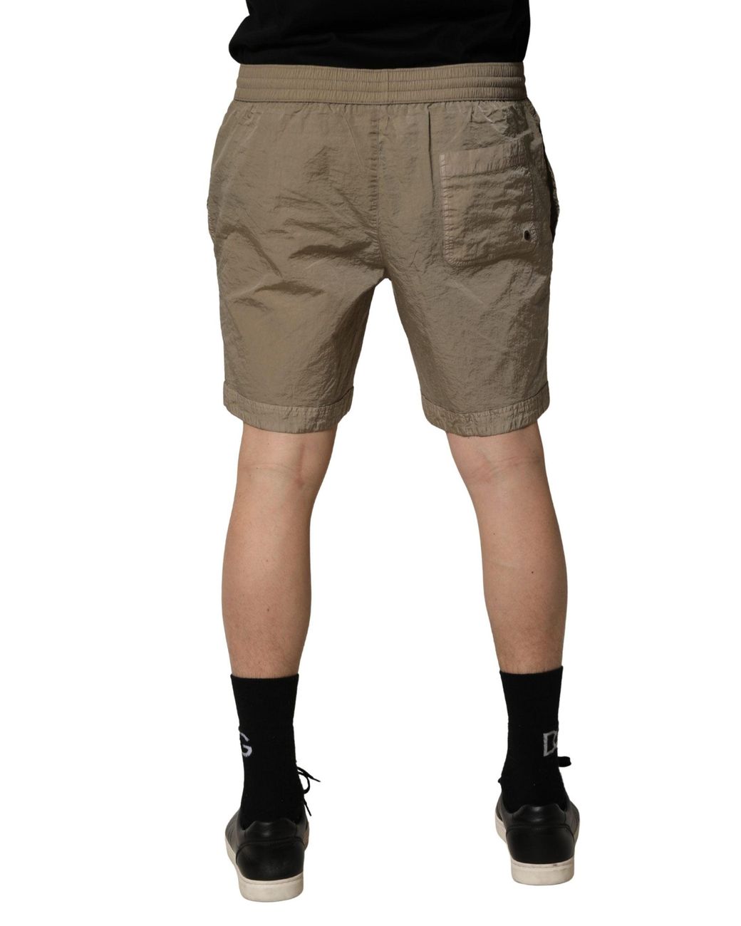 Dolce & Gabbana Natural Nylon Drawstring Swim Shorts Swimwear for men