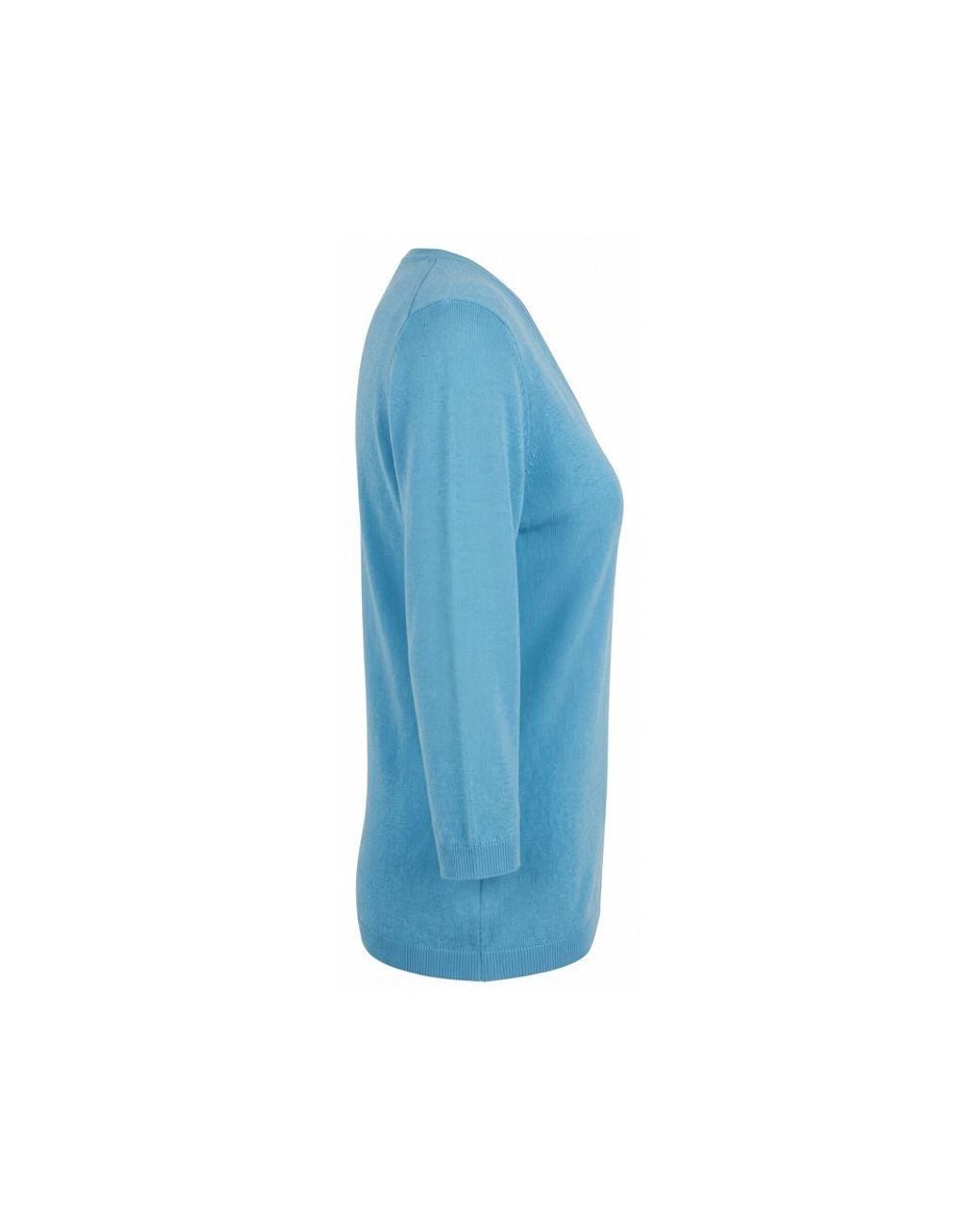 Malo Blue Silk Sweater