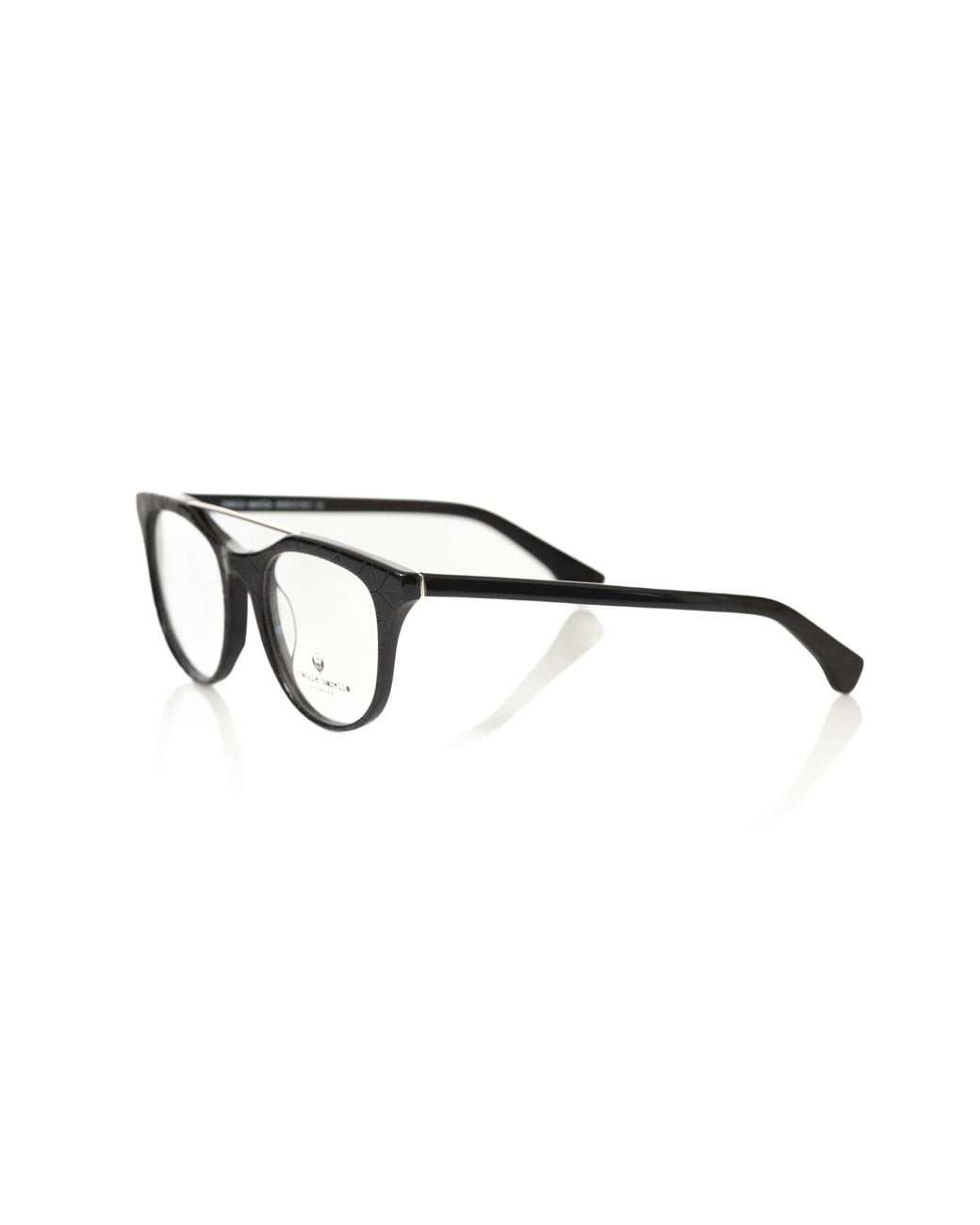 Frankie Morello Black Geometric Chic Wayfarer Eyeglasses