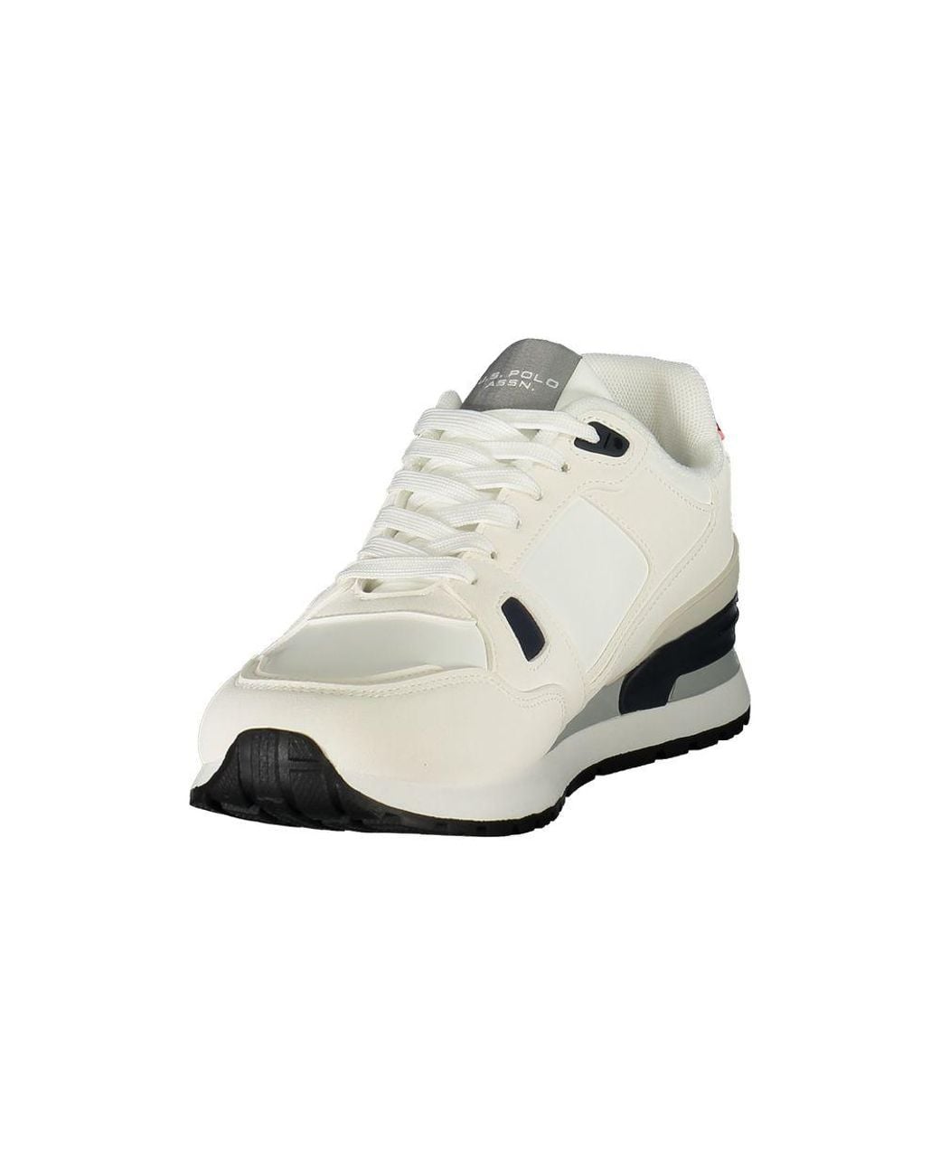 U.S. POLO ASSN. White Polyurethane Mens Sneaker for men