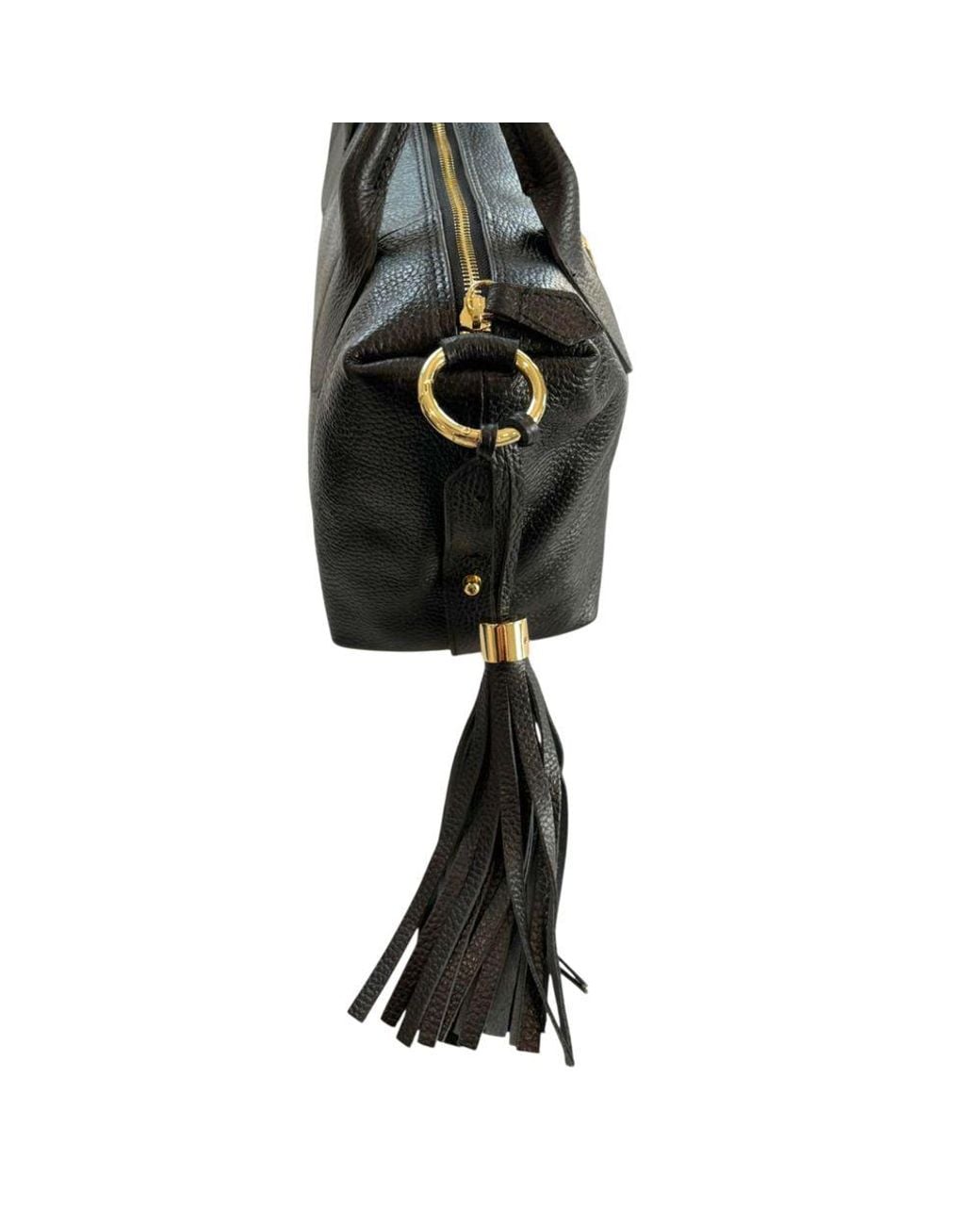 Baldinini Blue Black Leather Handbag