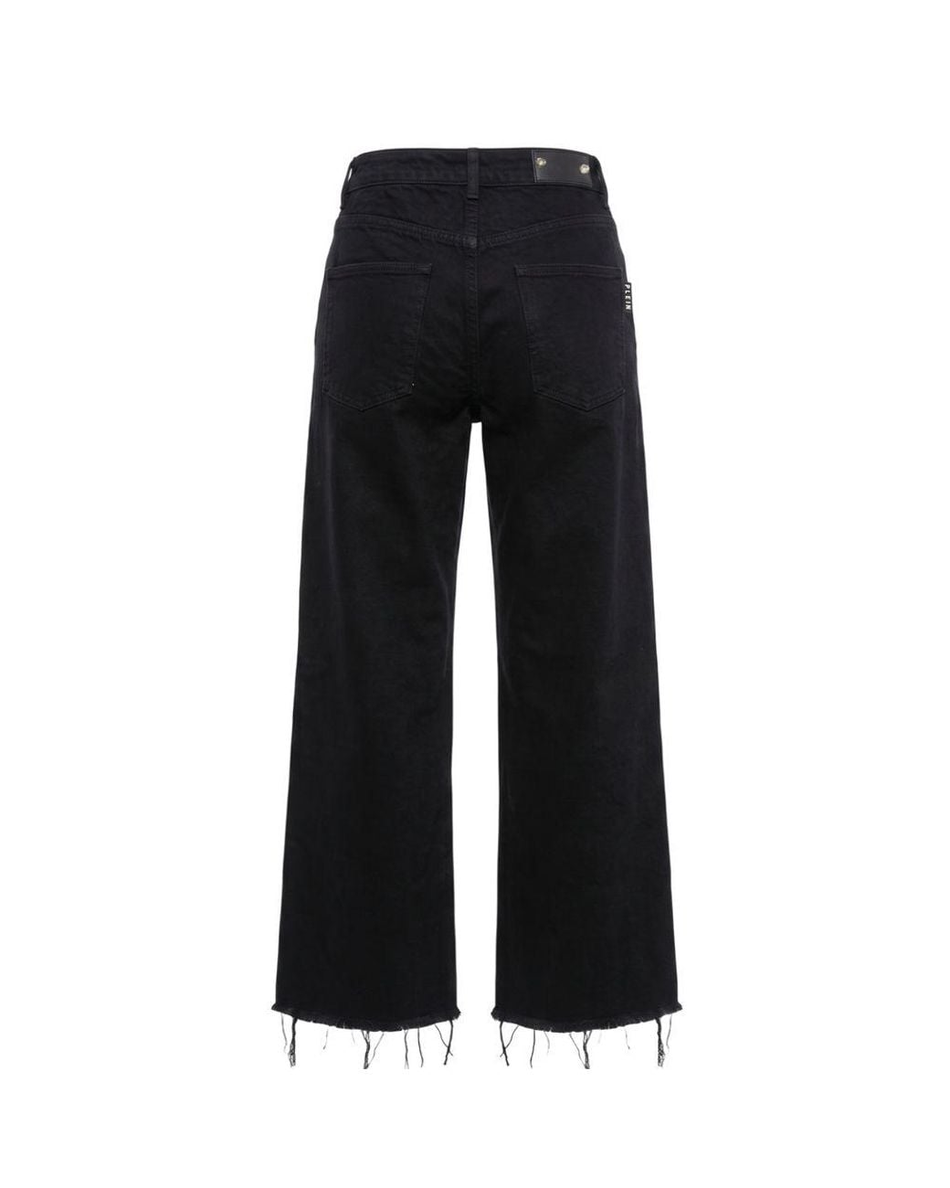 Philipp Plein Blue Black Cotton Pant