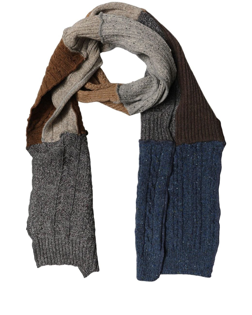 Dolce & Gabbana Black Multicolor Patchwork Wool Knit Shawl Scarf