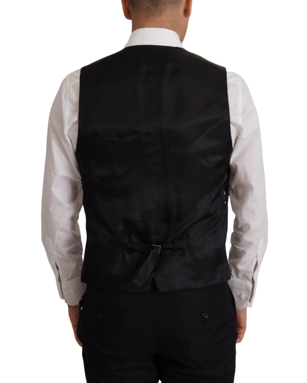 Dolce & Gabbana Black Jacket Vest 2 Piece Martini Blazer for men