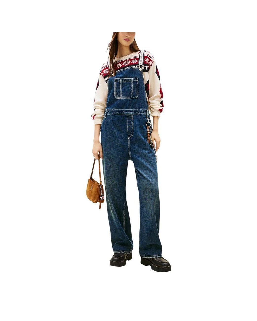 Tommy Hilfiger Blue Cotton Jumpsuit