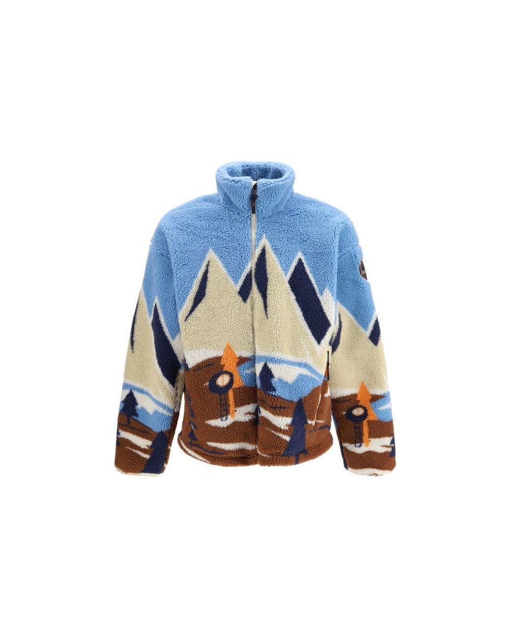 Napapijri Blue Recycled Polyester Shell Jacket for men