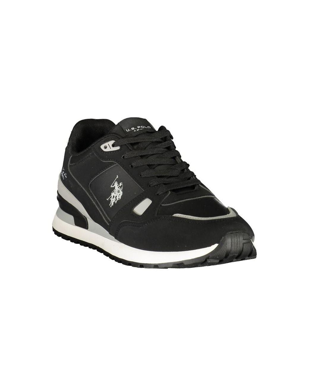 U.S. POLO ASSN. Black Polyurethane Men's Sneaker for men