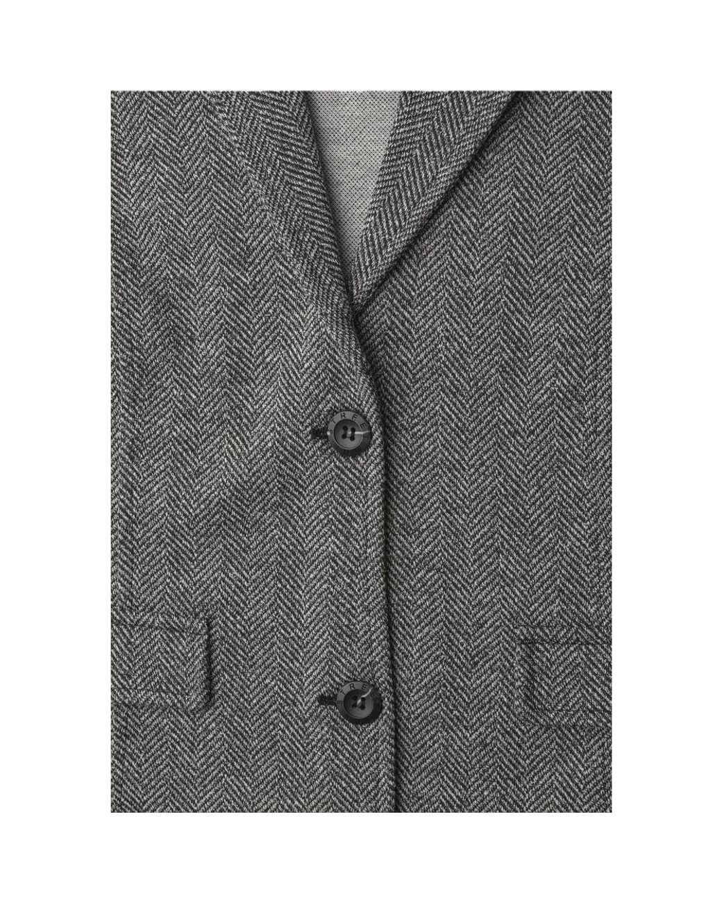 Street One Gray Black Polyester Blazer