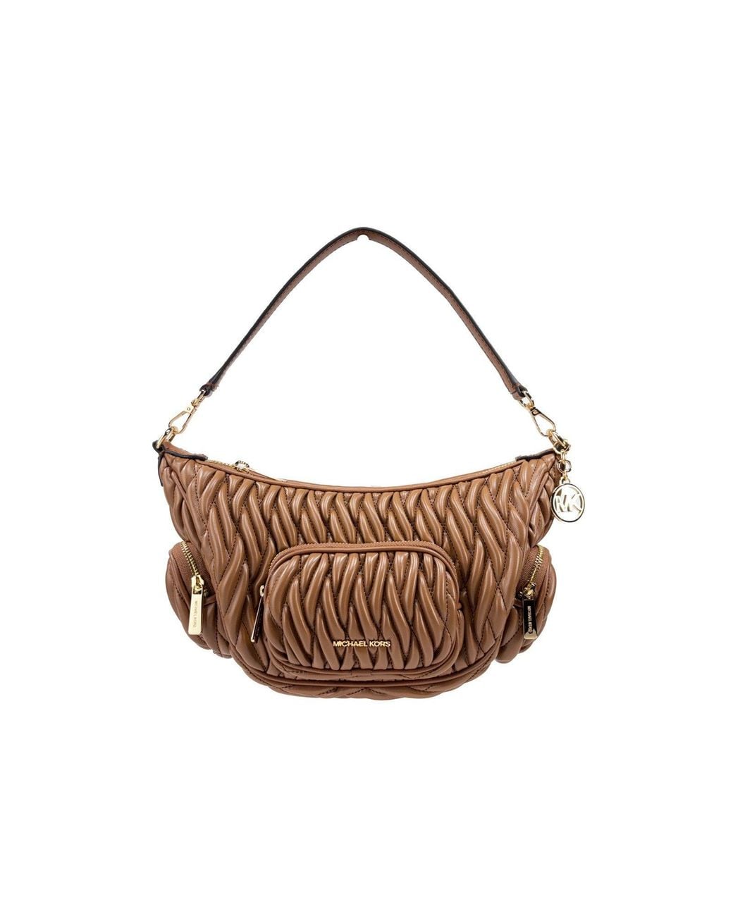 Michael Kors Brown Merritt Small Convertible Crossbody Bag