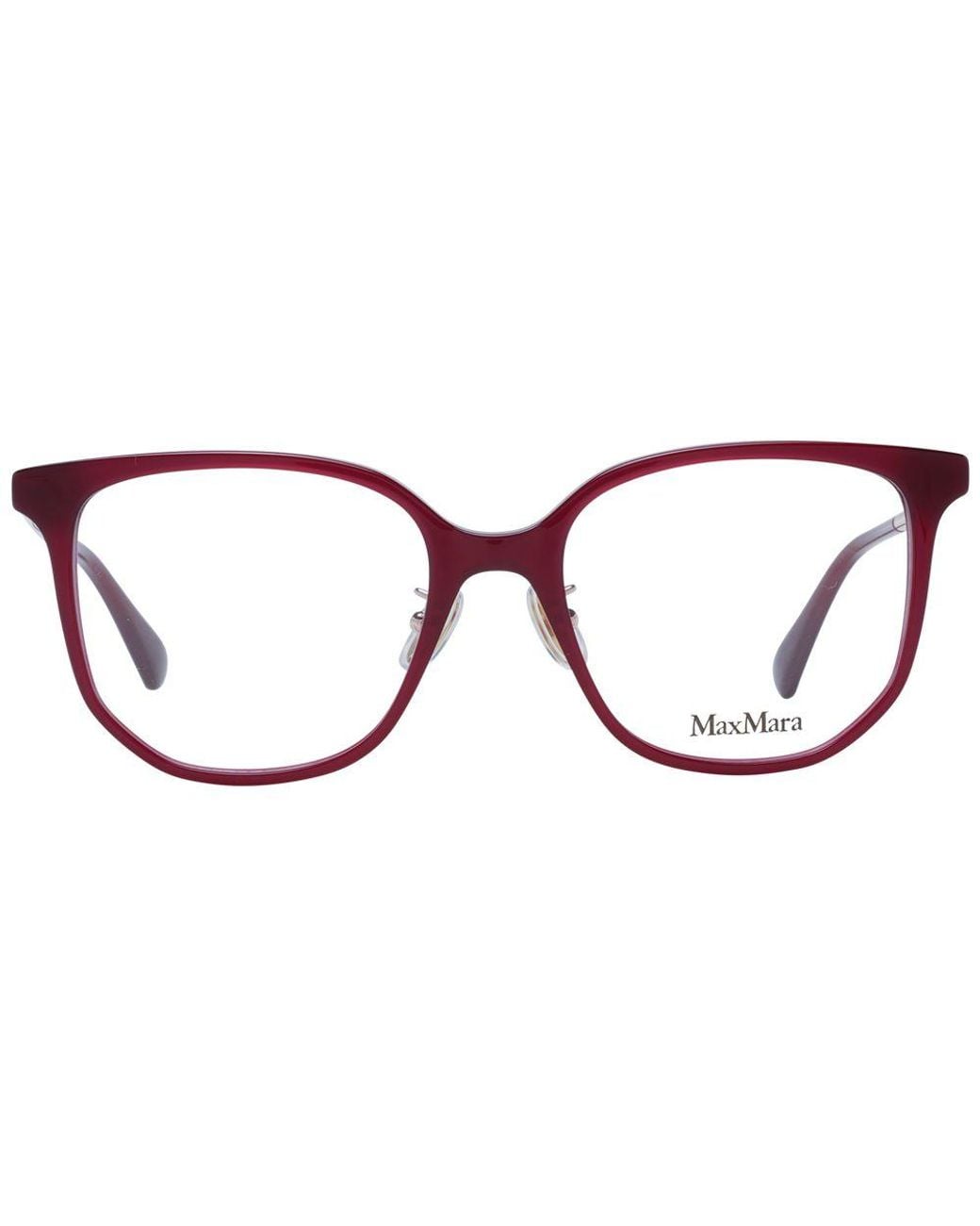 Max Mara Brown Red Plastic Glasses (frames) for men