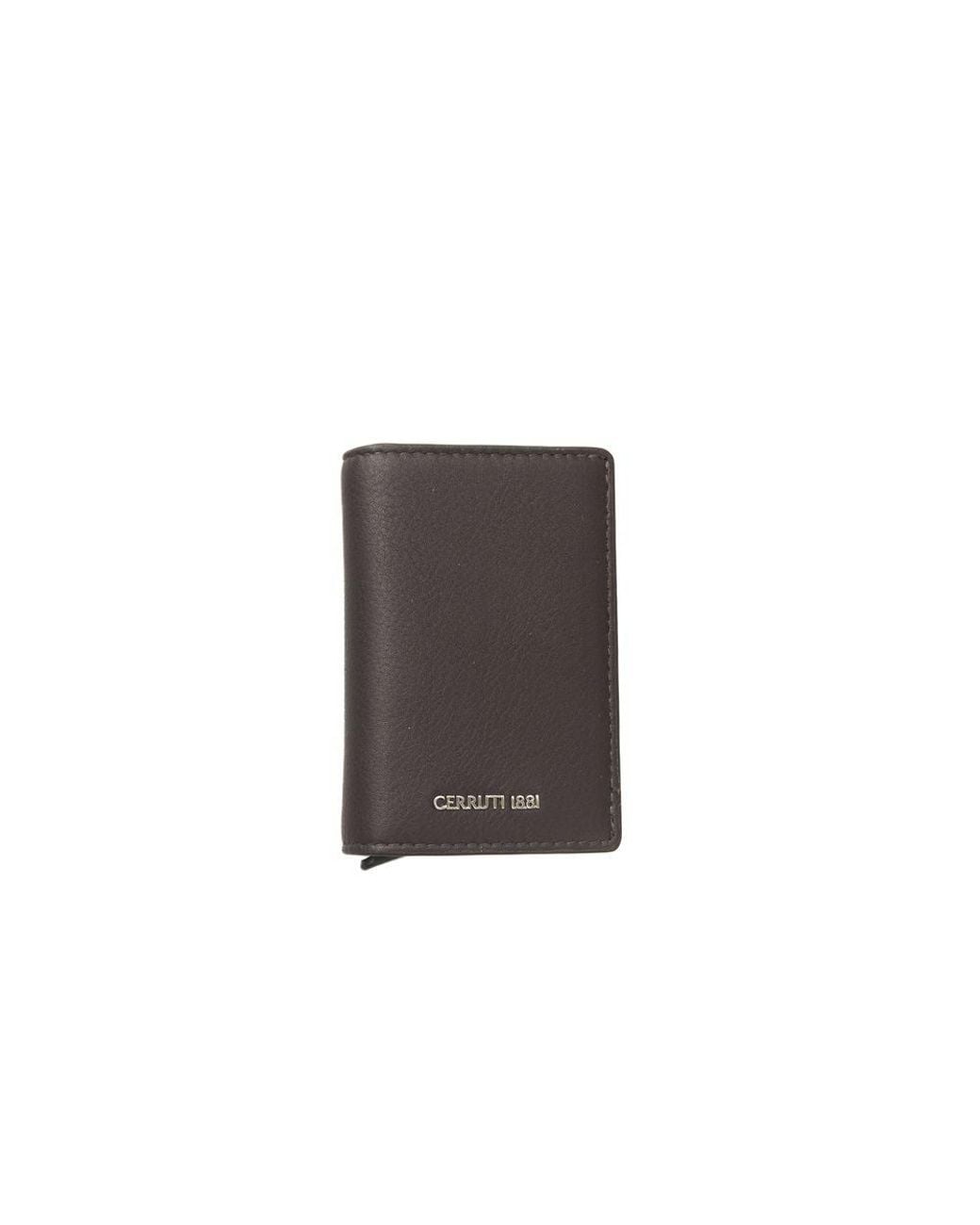 Cerruti 1881 Gray Brown Calfskin Men Wallet for men
