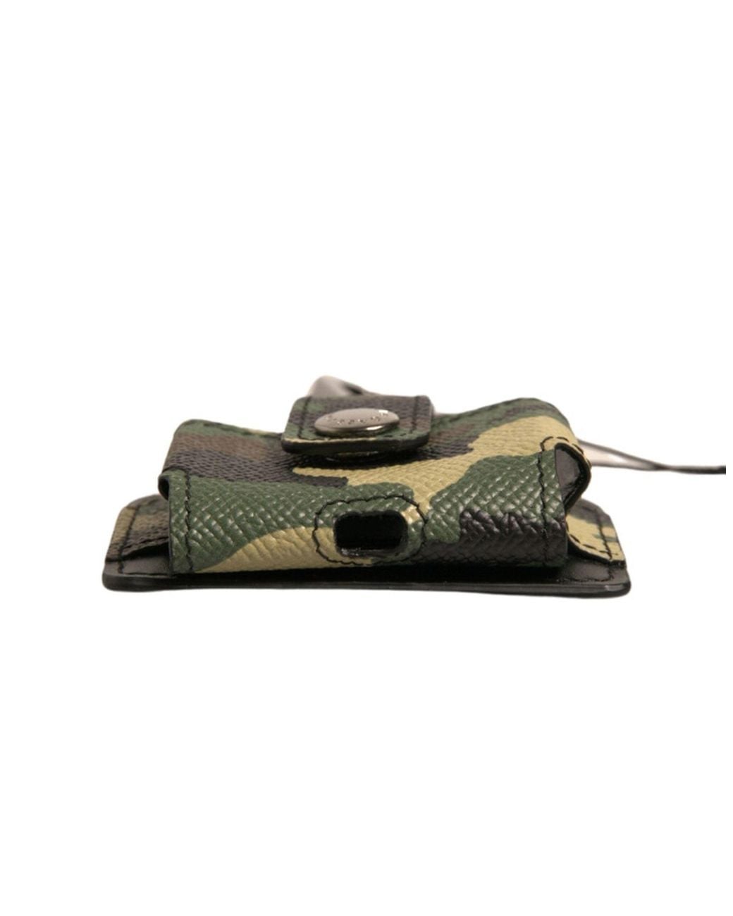 Dolce & Gabbana Multicolor Camouflage Leather Metal Airpods Case for men