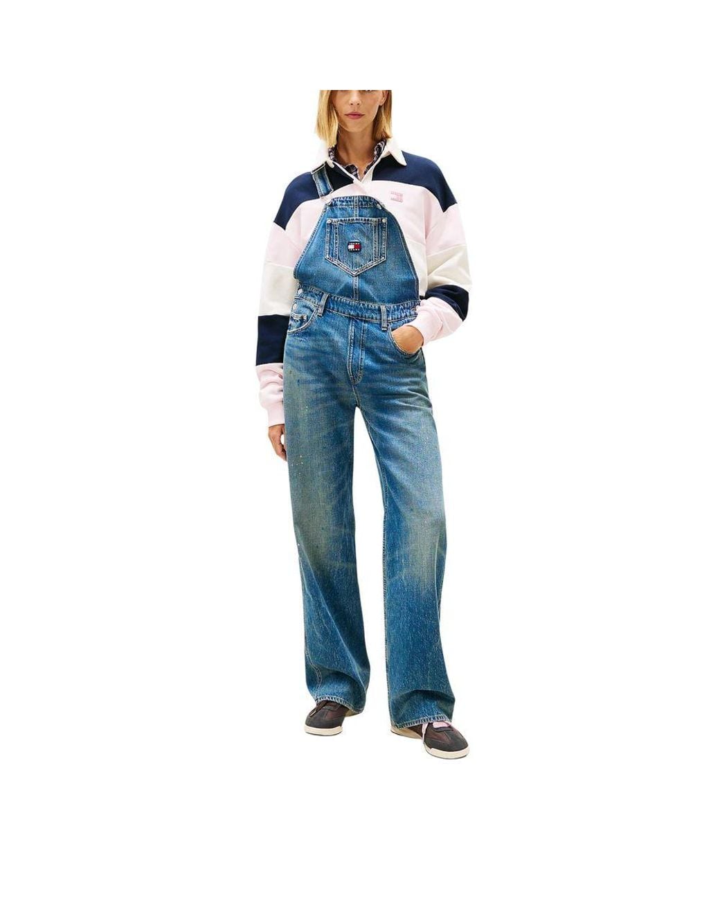 Tommy Hilfiger Blue Recycled Cotton Jumpsuit