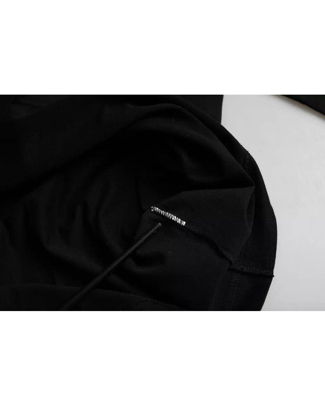 Dolce & Gabbana Black Logo Embossed Cotton Crew Neck T-Shirt for men