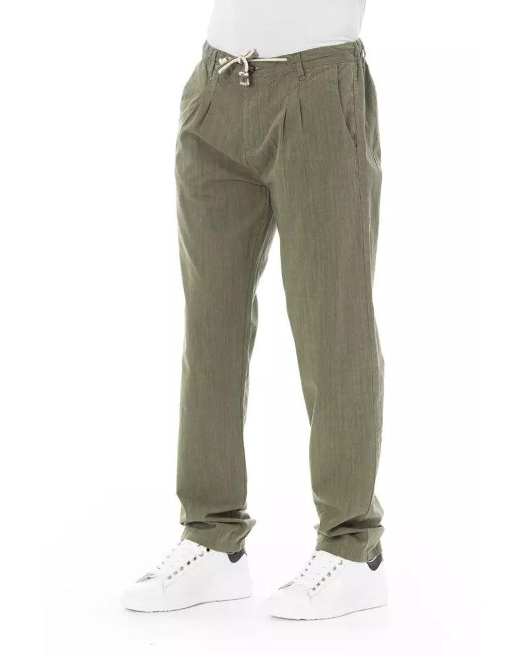 Baldinini Green Cotton Jeans & Pant for men