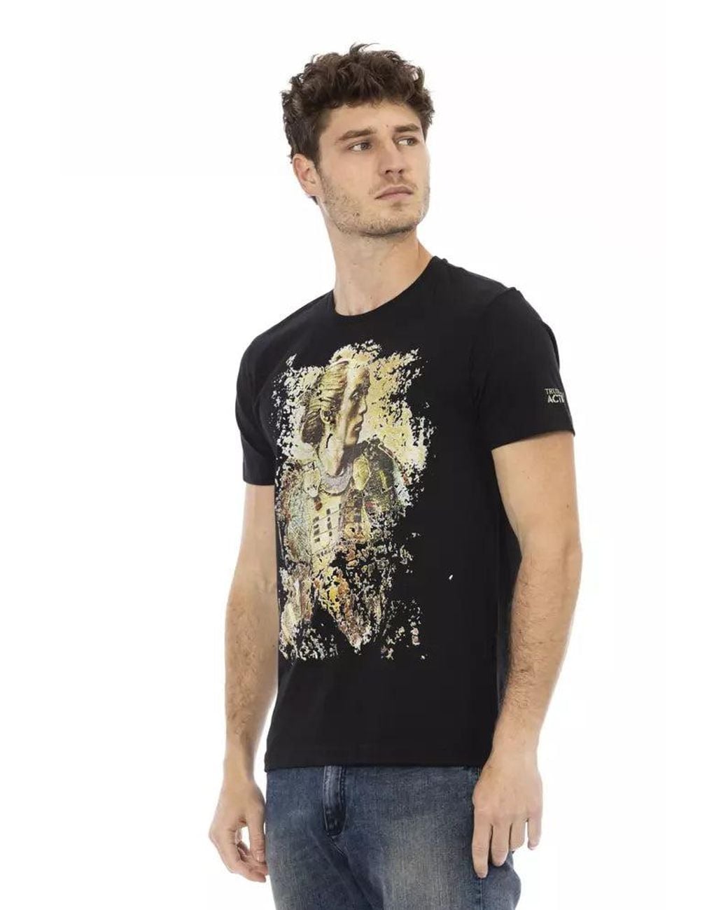 TRUSSARDI ACTION Black Cotton Men T for men