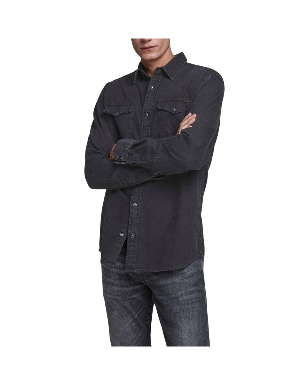 Jack & Jones Black Jeans Shirt for men