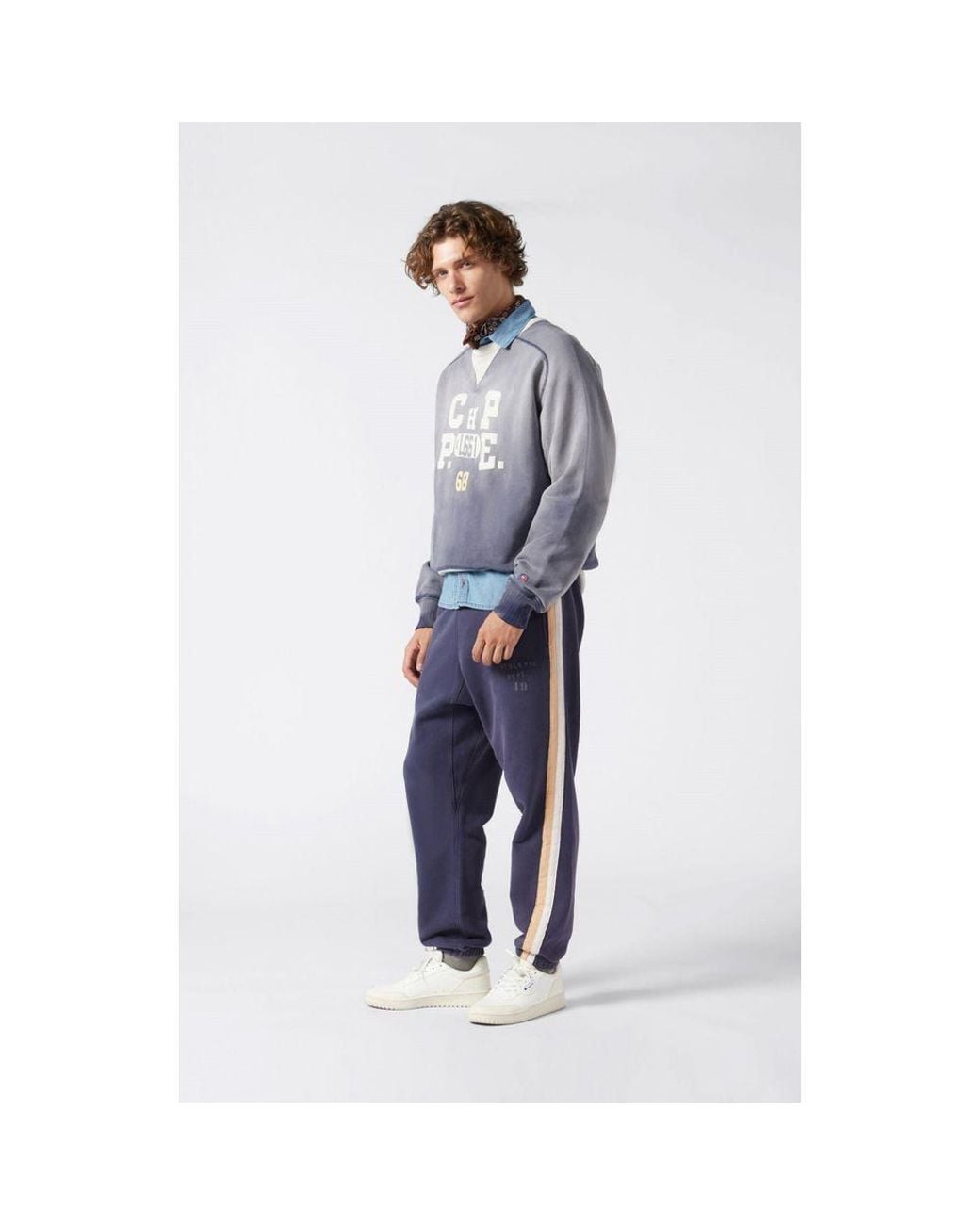 Champion Blue Cotton Joggers (Workout Pants) for men