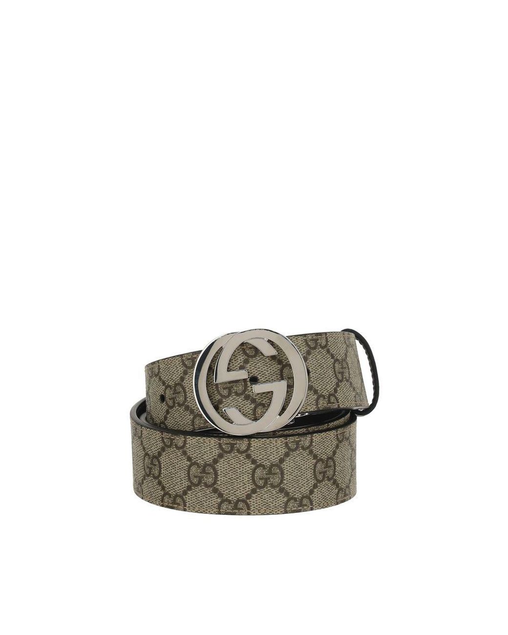 Gucci Gray Logoed Belt for men